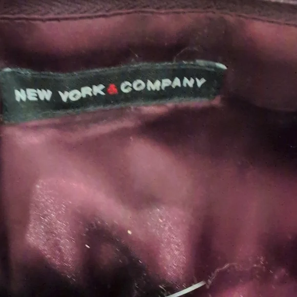 Vintage New York & Company Embroidered and Beaded Plum small clutch handbag - Picture 2 of 6